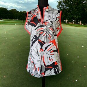 NWOT TAIL ACTIVEWEAR ( M ) Wmns Golf Sleeveless Active Stand Up Collar Z…